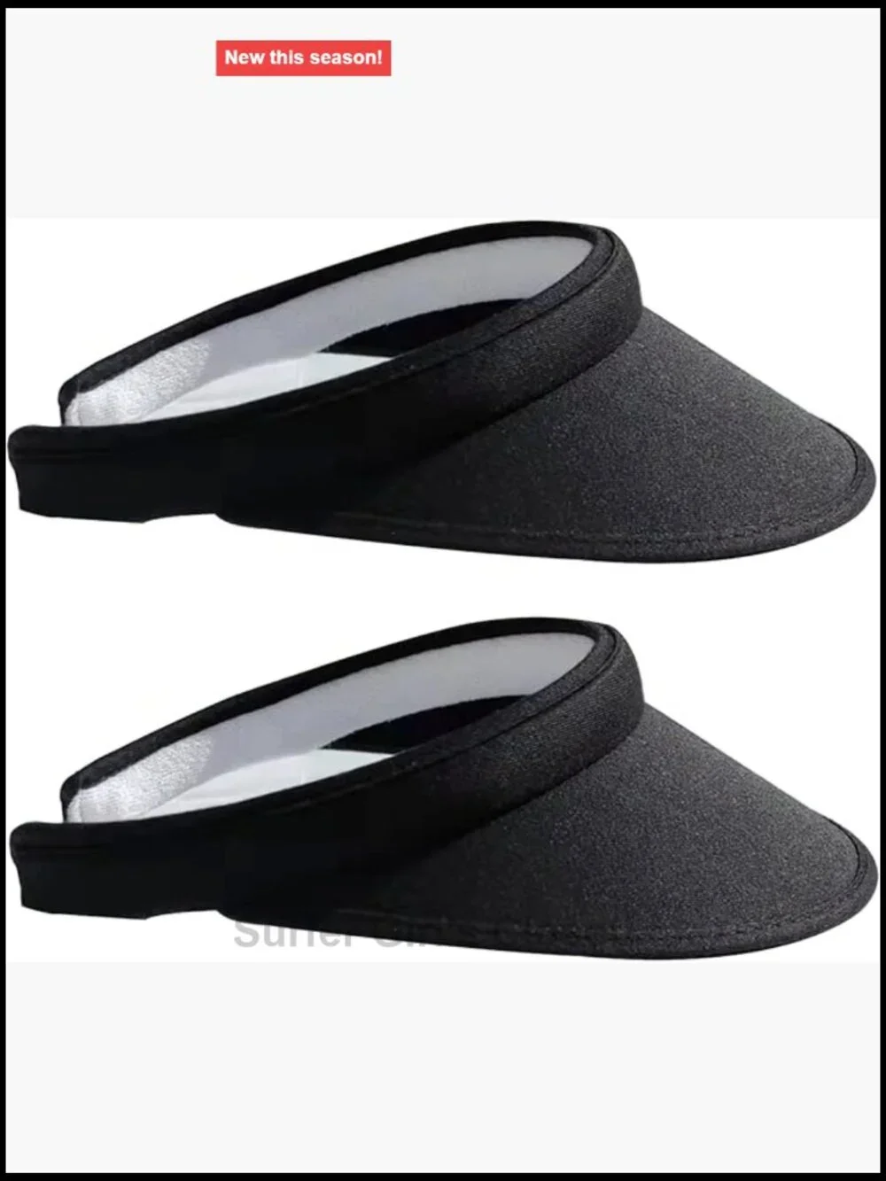 2 Pack Clip On Wide Brim Sun Visor Hats Outdoor Sports Golf Tennis